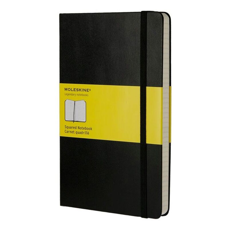 Moleskine Classic Notizbuch, Hardcover, A5, kariert 5 mm, schwarz - 9788883701139_01_ow
