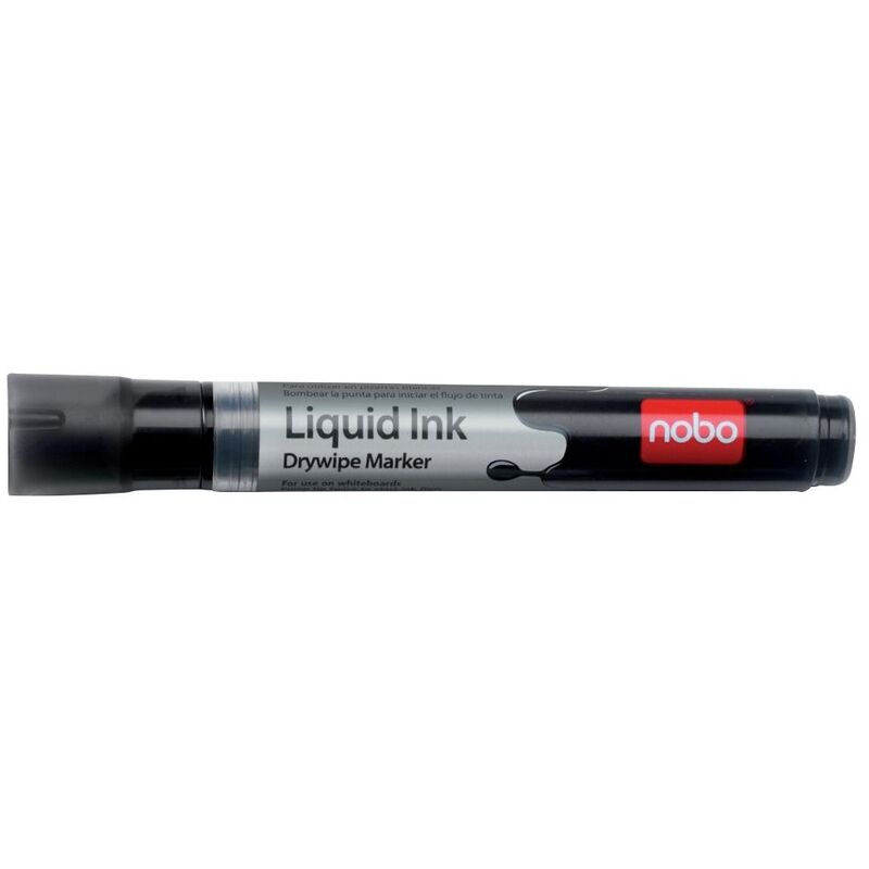 Nobo Whiteboard Marker Liquid Ink, 12 Stück, schwarz - 5028252119672_01_ow