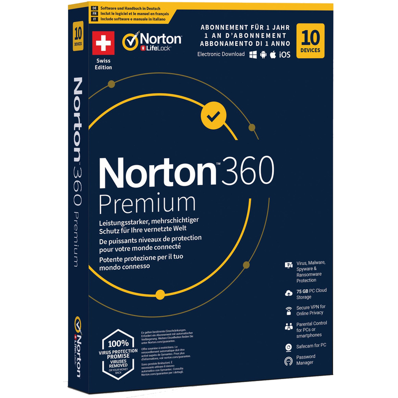Norton 360 Premium, 10 Geräte, 1 Benutzer - 5397231002060_01_ow