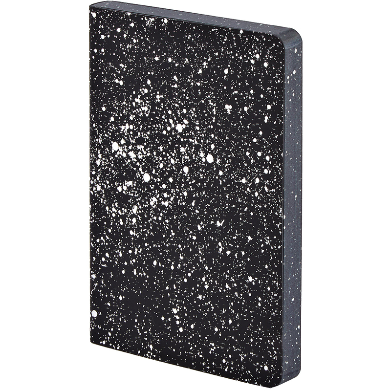 nuuna Graphic S carnet de notes, Milky Way, cuir, 108 x 150 mm, pointillé, noir - iba4260358552828_01