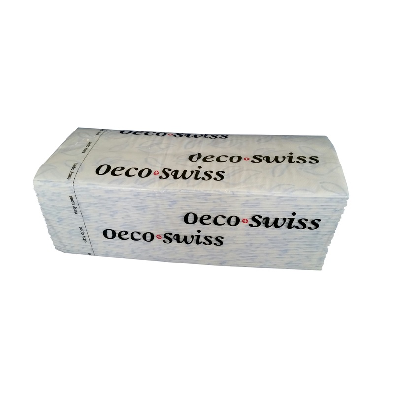 Oeco Swiss Falthandtücher C-Falz Comfort, weiss, 1 Karton à 24 Pack (3072 Tücher) - 7610378444042_01_ow