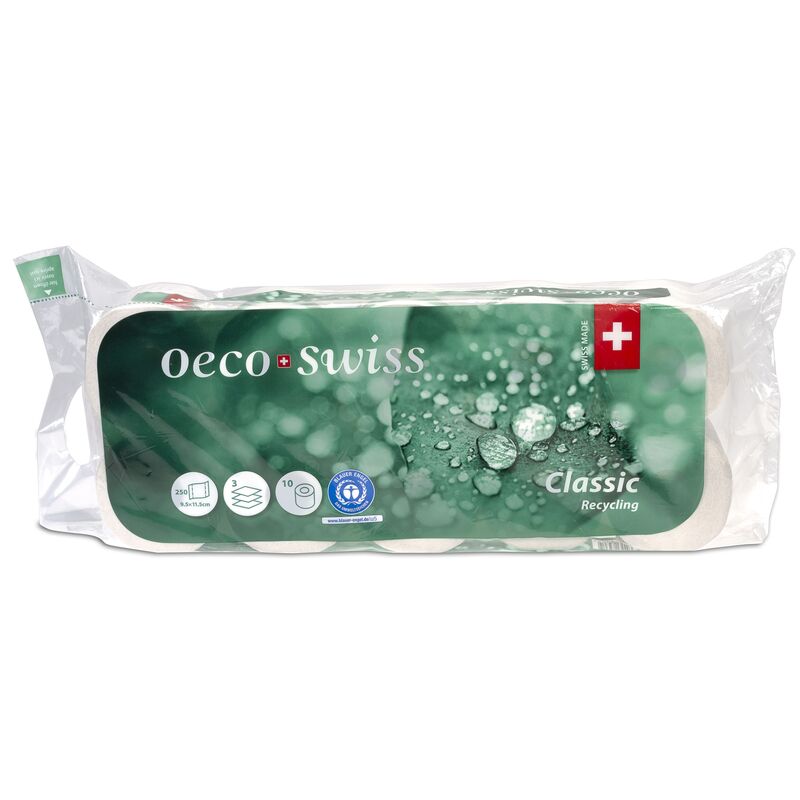 Oeco Swiss papier toilette Classic 3 couches, 10 Unité - 7610378134493_01_ow