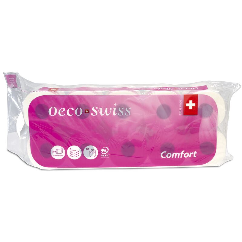 Oeco Swiss Toilettenpapier Comfort 3-lagig, 10 Stück - 7610378534354_01_ow