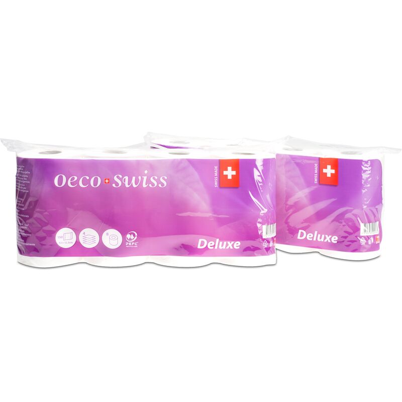Oeco Swiss Toilettenpapier Deluxe, 4-lagig, 8 Rollen - 7610378544032_01_ow