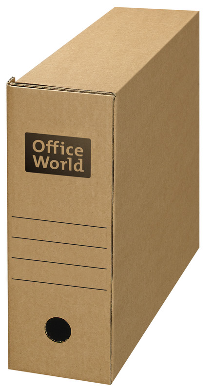 Office World boîtes darchives, 50 pièce, 101 x 331 x 280 mm, brun, 50 pièces - 7630006700500_01_ow
