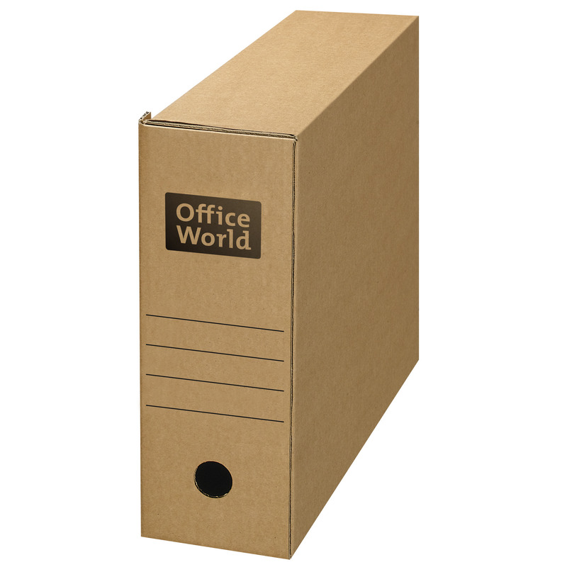 Office World boîtes darchives, 50 pièce, 101 x 331 x 280 mm, brun, 50 pièces - 2000010651764_01_ow