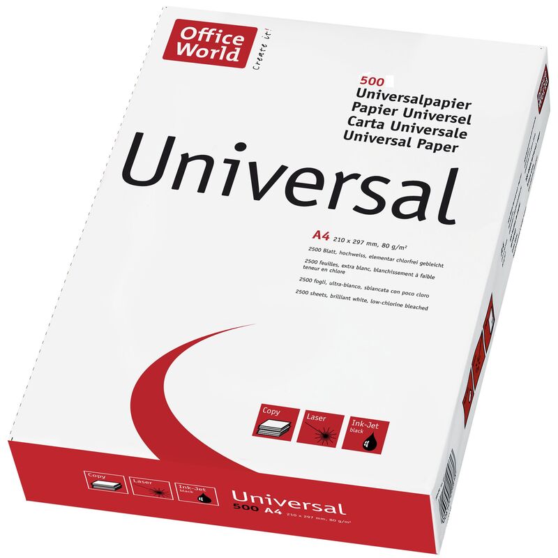 Office World Universal Papier, A4, 80 g/m² - 7630006743439_01_ow