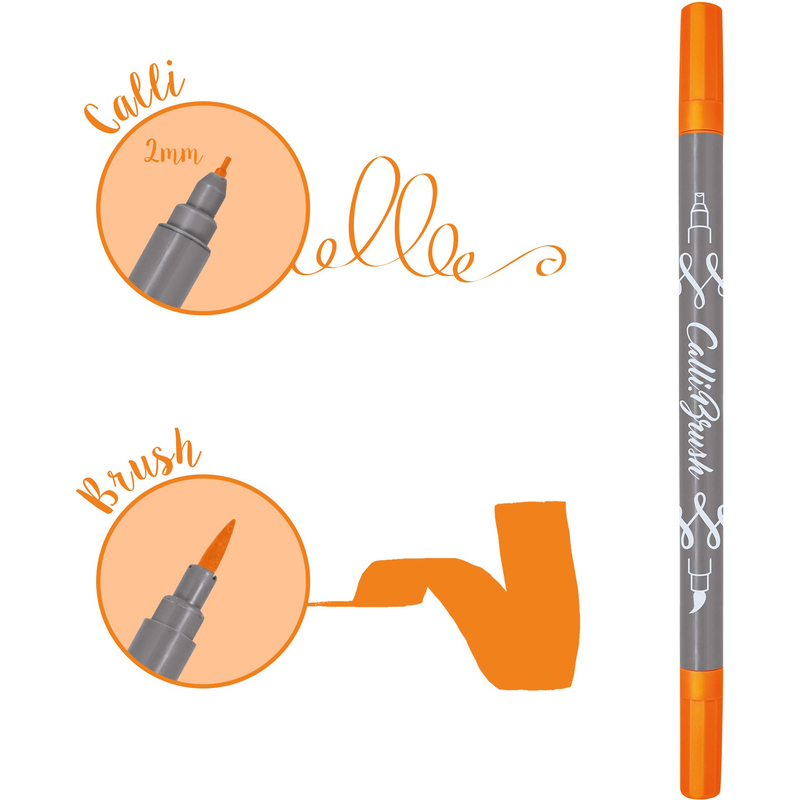 ONLINE feutre CalliBrush Double Tip, orange fluo - 4014421190543_03_ow