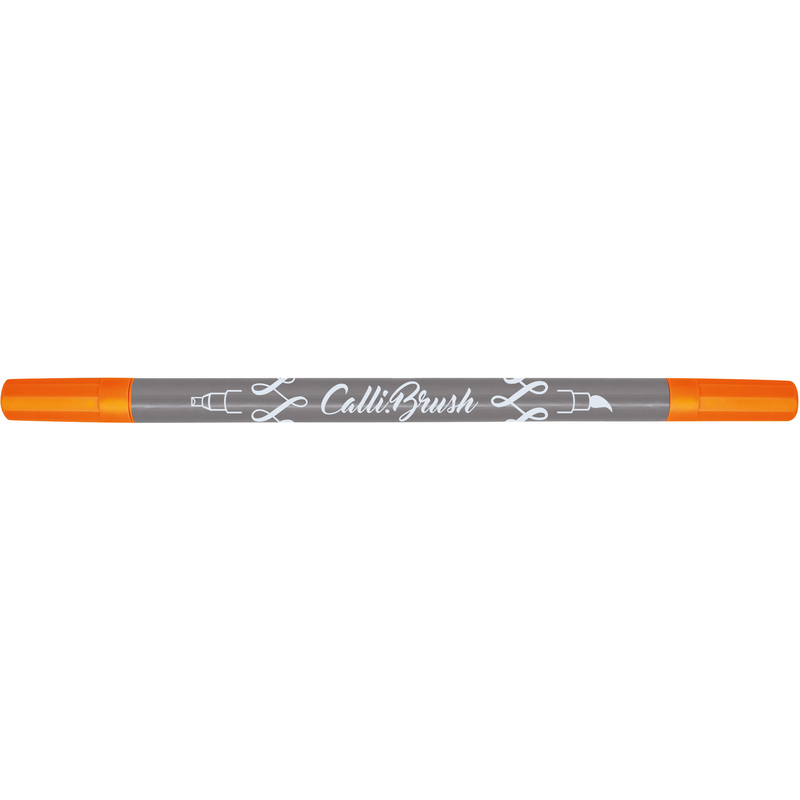 ONLINE Filzstift CalliBrush Double Tip, fluo orange - 4014421190543_01_ow