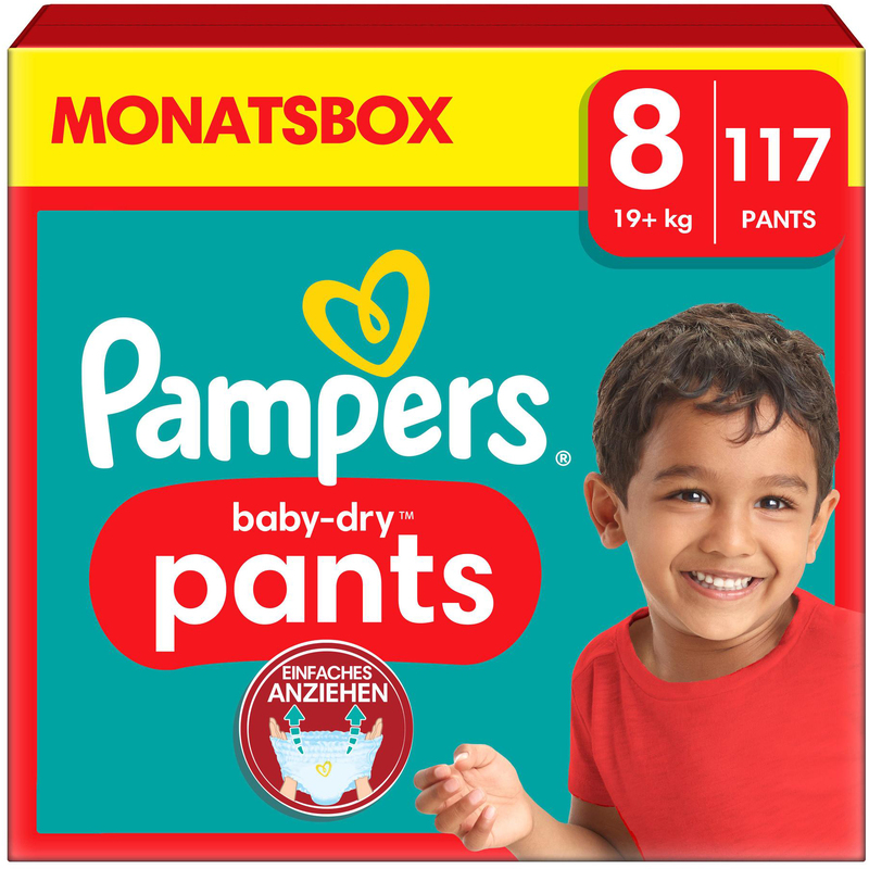 PAMPERS Baby-Dry Pants Couches-culottes taille 8 (19 kg et +)