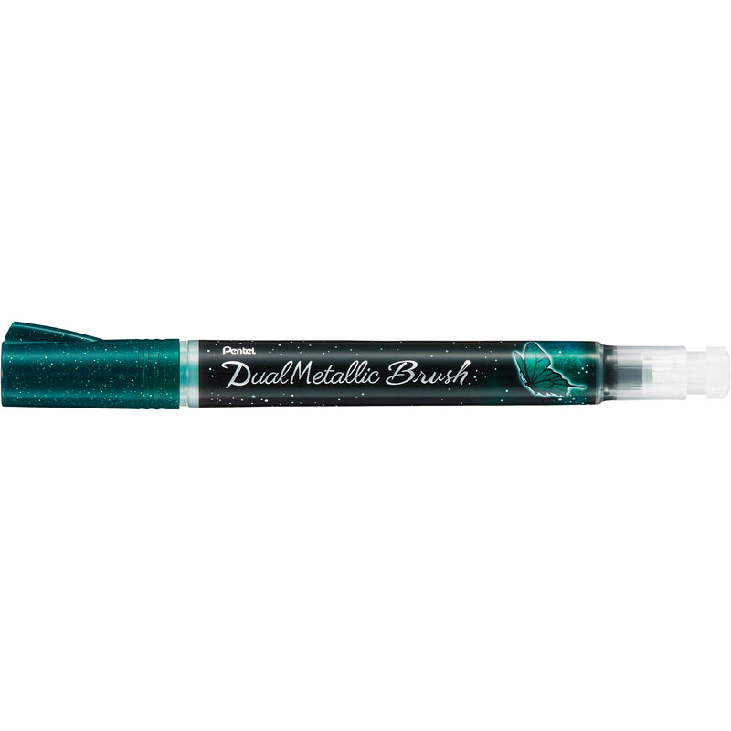 Pentel stylo à pinceau Dual Metallic Brush, vert - 884851056603_02_ow