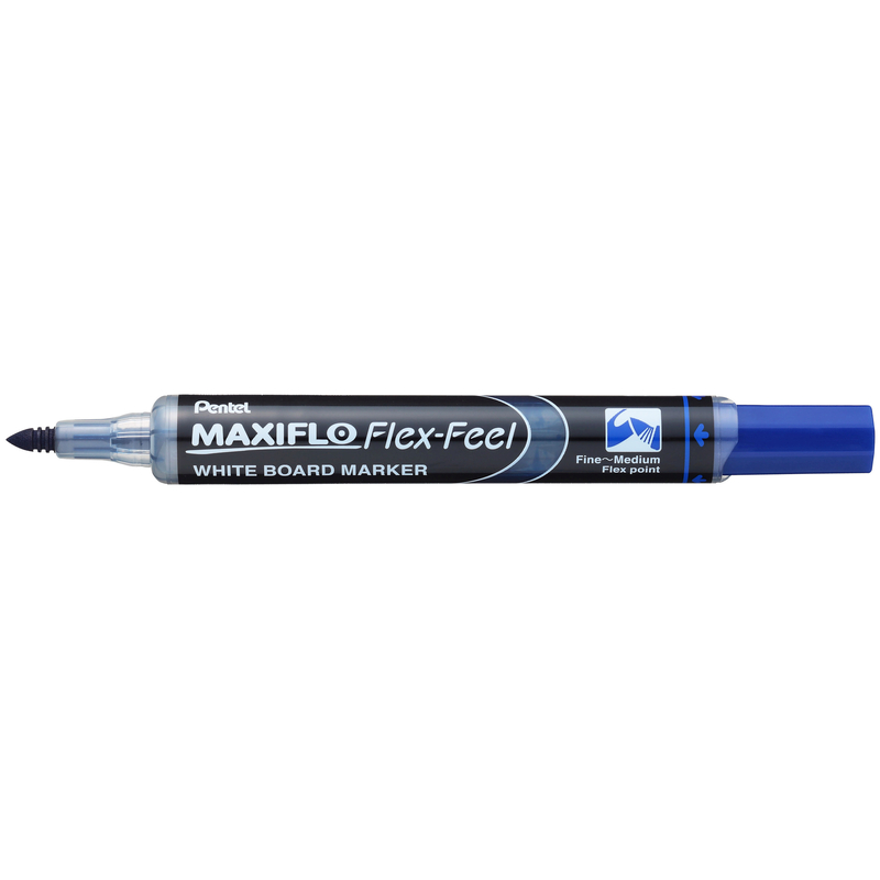 Pentel Whiteboard Marker Maxiflo Flex-Feel, 4er Etui, assortiert - 7610924170098_03_ow