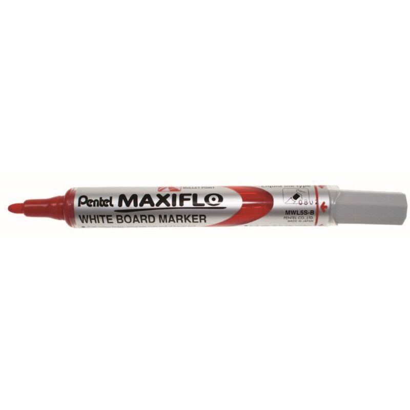 Pentel Whiteboard Marker Maxiflo MWL5S, 4er Etui, assortiert - 3474377910410_04_ow
