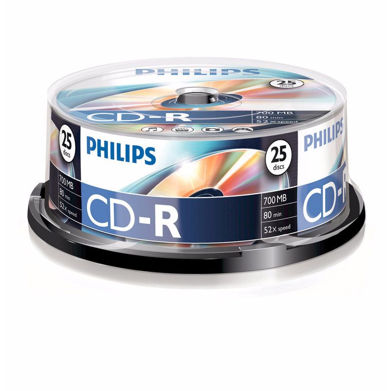 Philips CD-R, 0.7 GB, Spindel, 25 Stück - 8710895782258_01_ow