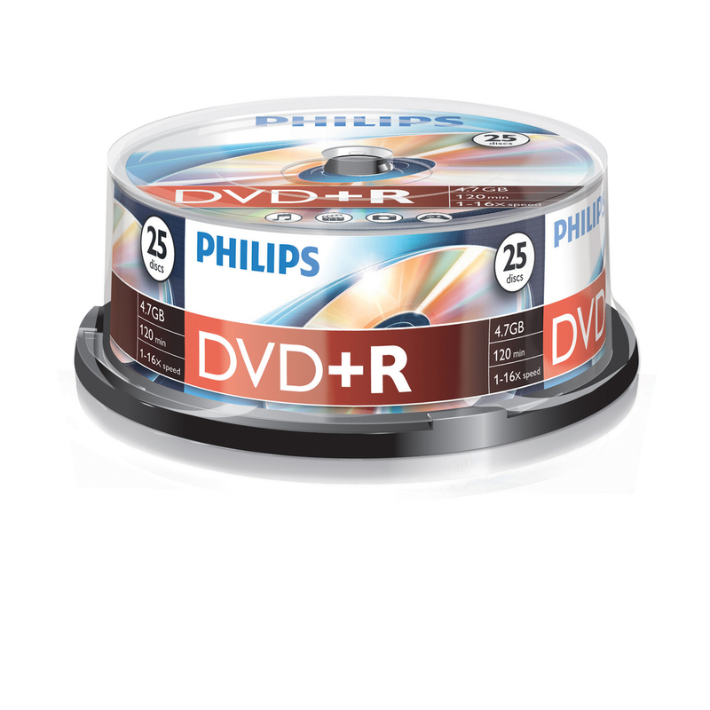 Philips DVD+R, 4.7 GB, Spindel, 25 Stück - 8710895911795_01_ow