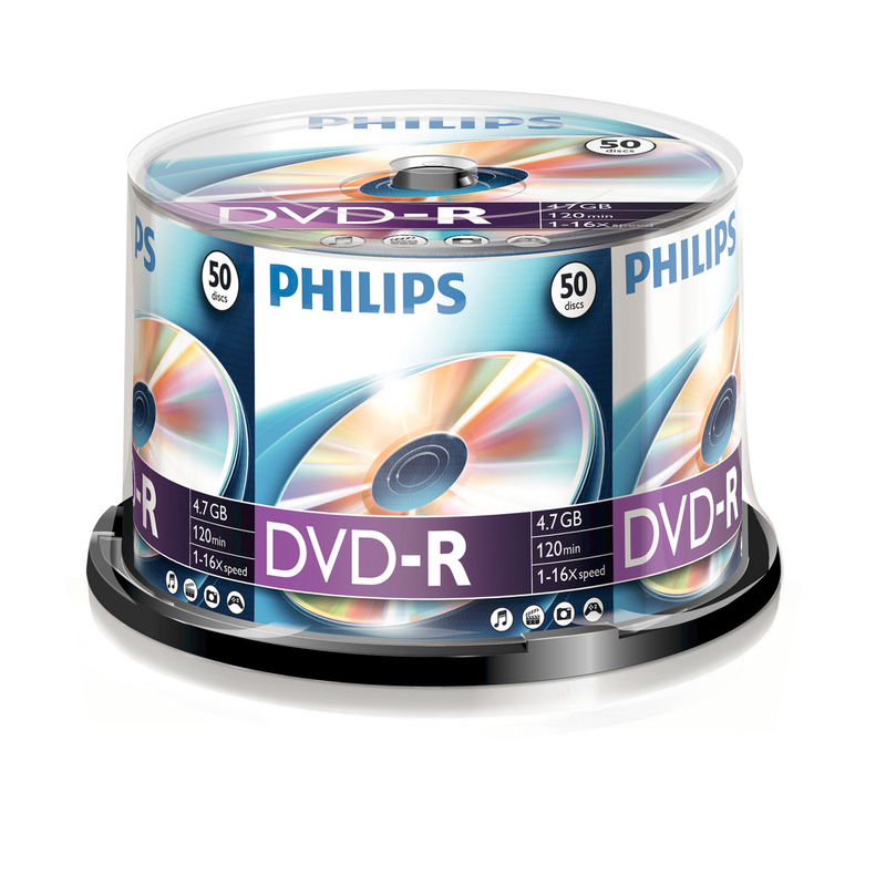 Philips DVD-R, 4.7 GB, Spindel, 50 Stück - 8710895922579_01_ow