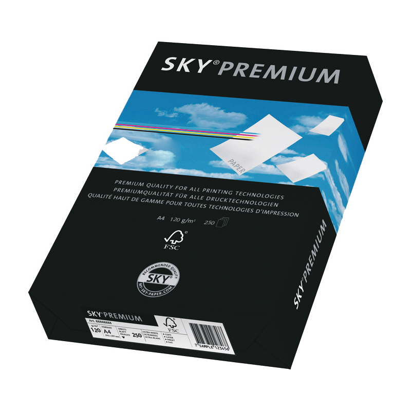 SKY Premium Kopierpapier, A4, 120 g/m² - 7340035205159_01_ow