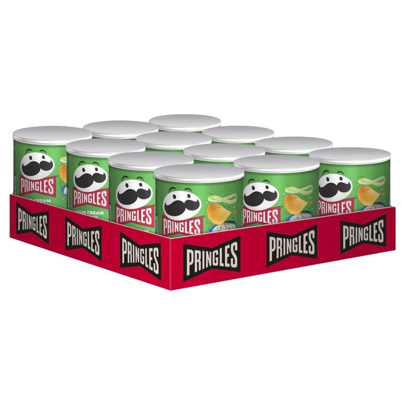 Pringles Chips Sour Cream & Onion, 40 g, 12 Stück - 5053990107629_02_ow
