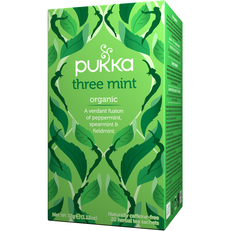 Pukka Thé Three Mint, bio, 20 pièces 