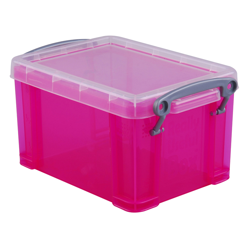 Really Useful Box Aufbewahrungsbox, 0.3 l, pink - 5060231633014_01_ow