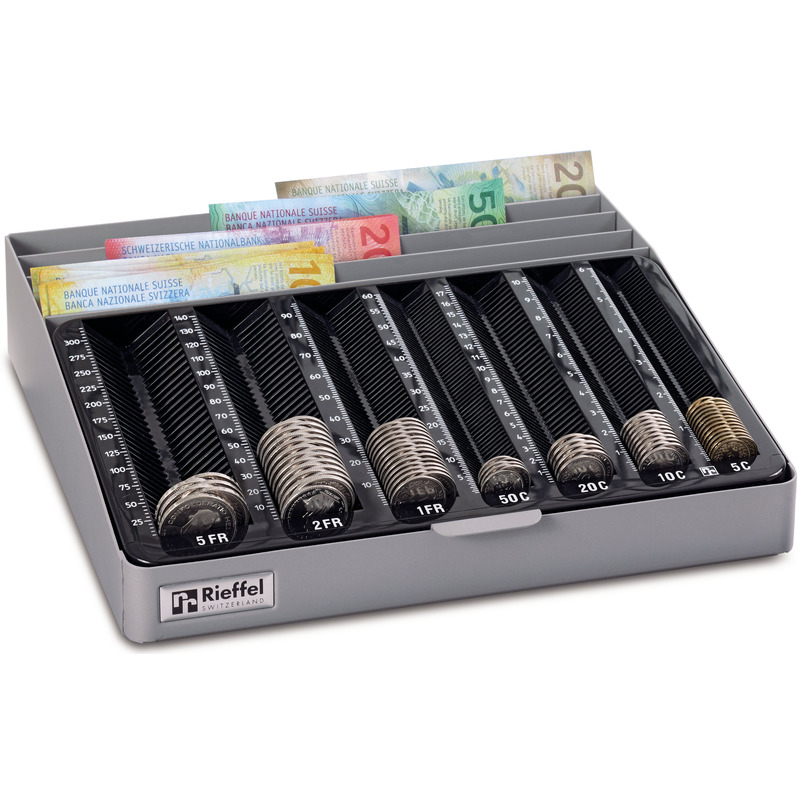 Rieffel intérieur pour caisse à monnaie Moneta Mobile CH, gris argenté - 7640115314055_01_ow