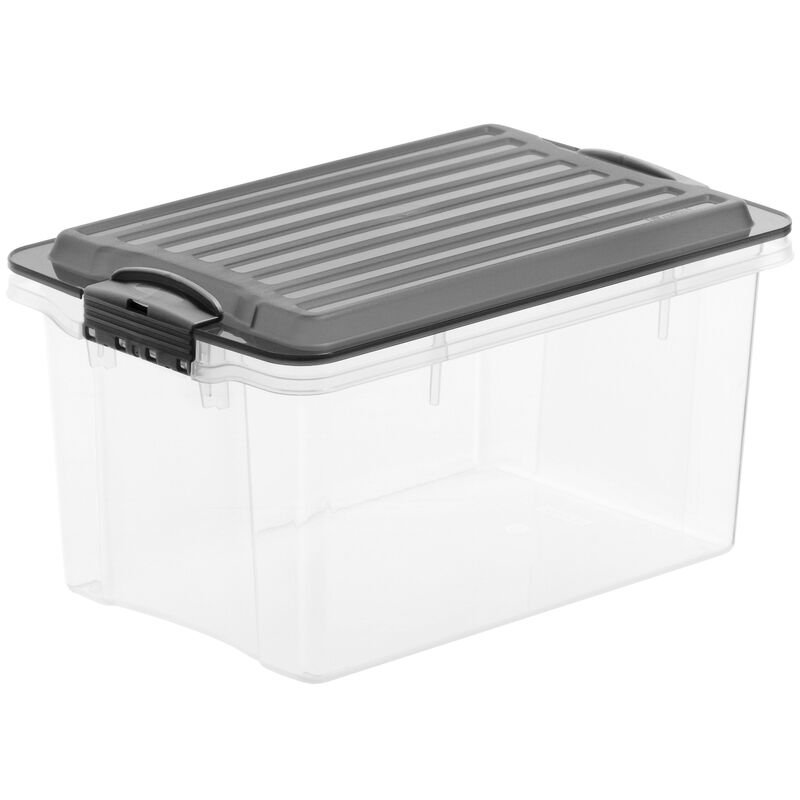 Rotho Stapelbox Compact, 4.5 l, anthrazit/transparent - 7610859153746_01_ow