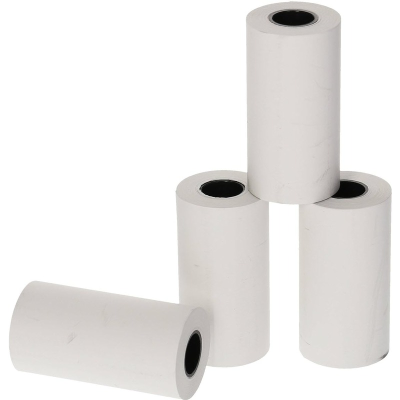 Lot de 10 rouleaux de papier thermique (57 x 25 mm), 5 rouleaux de