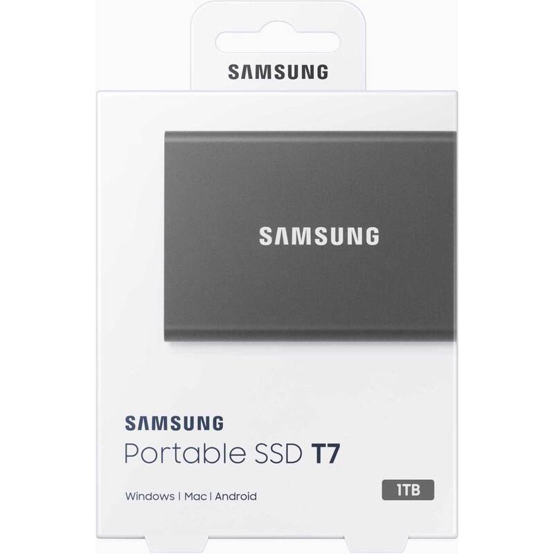 1000 Samsung 1 3.2, Portable GB, T7, USB Externe Stück Festplatte SSD grau,