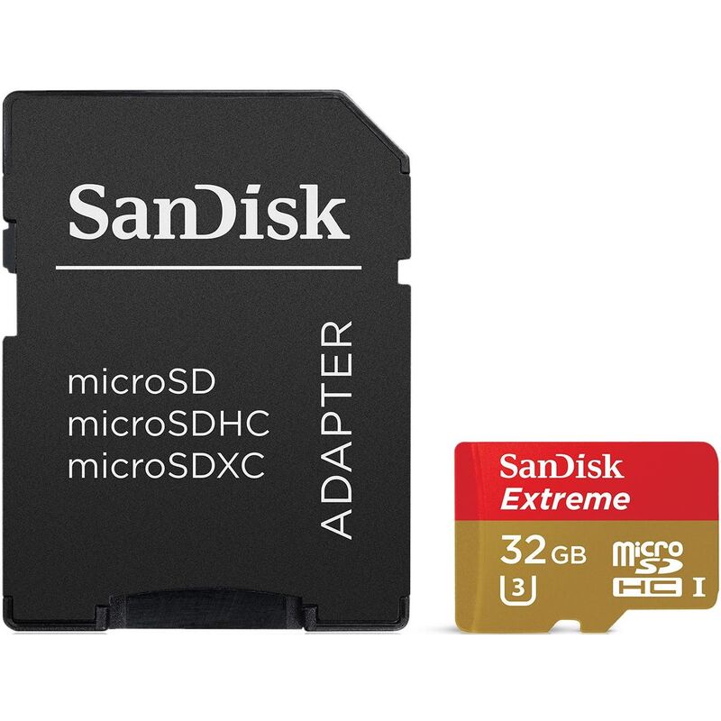 SanDisk Speicherkarte microSDHC Extreme, 32 GB, 1 Stück - 619659155827_01_ow