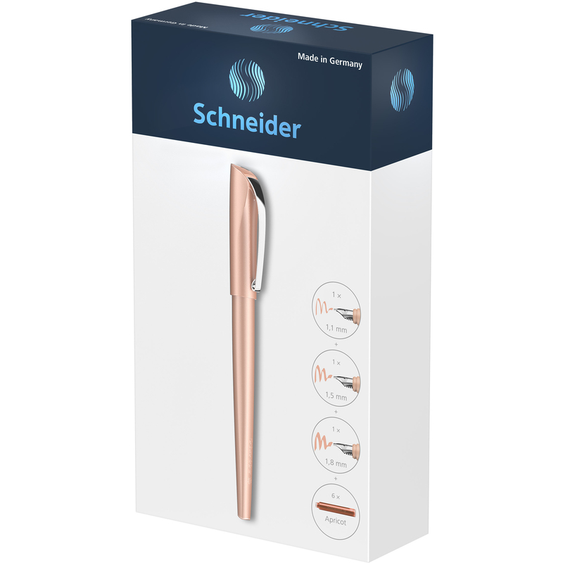 Schneider Füllfederhalter Geschenkset Callissima, 1.1 / 1.5 / 1.8 mm, apricot - 4004675148155_02_ow