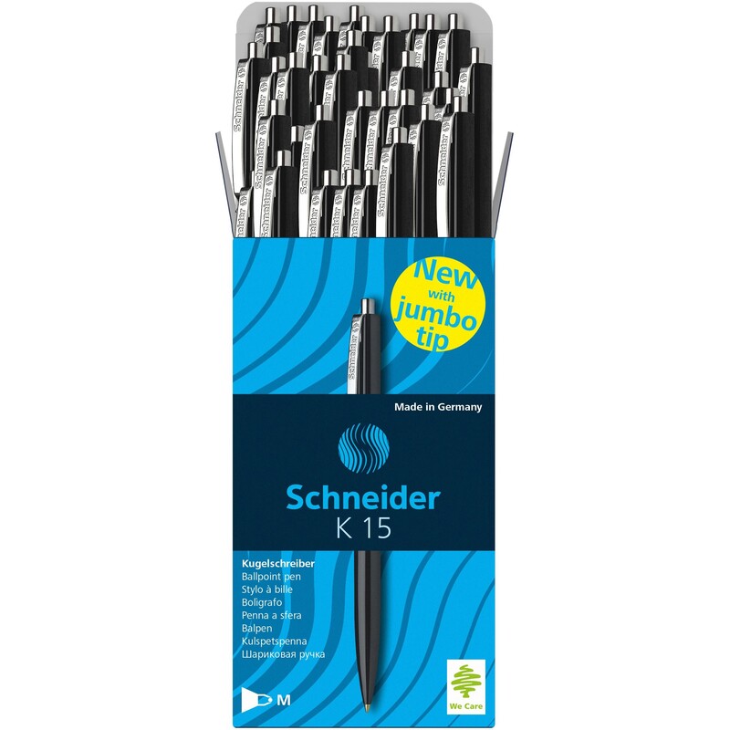 Schneider Kugelschreiber K15, schwarz, 50 Stück - 4004675130815_01_ow
