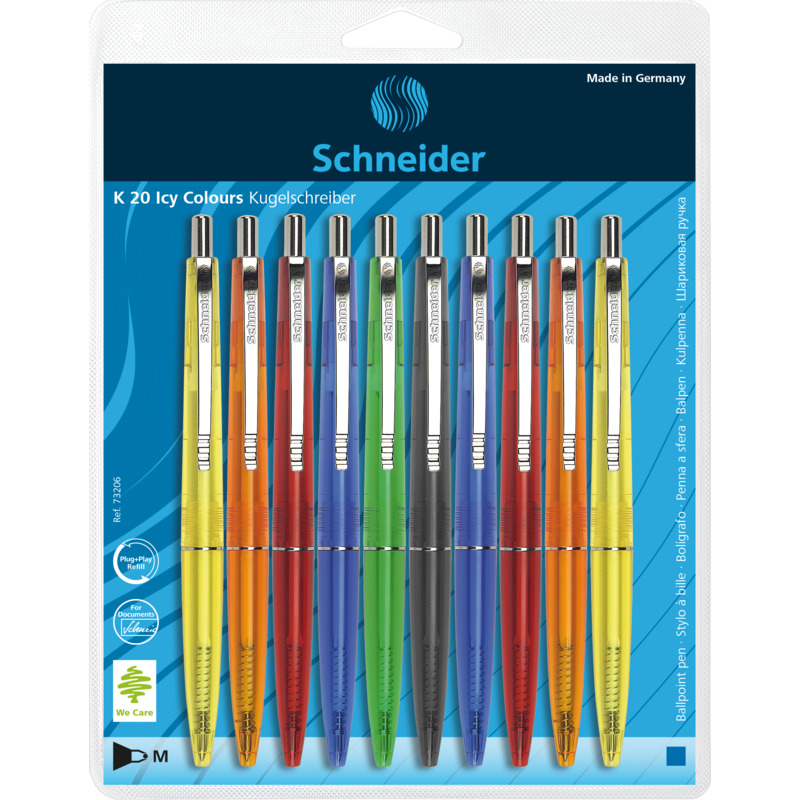 Schneider Kugelschreiber K20 Icy Colours, 10er Etui, assortiert - 4004675044860_01_ow