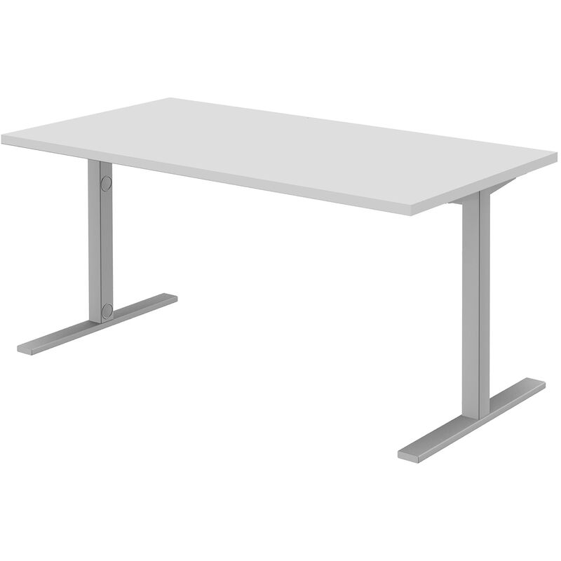 Schreibtisch LINUS T-Bein, 160 x 80 cm, grau - 8056039550056_01_ow