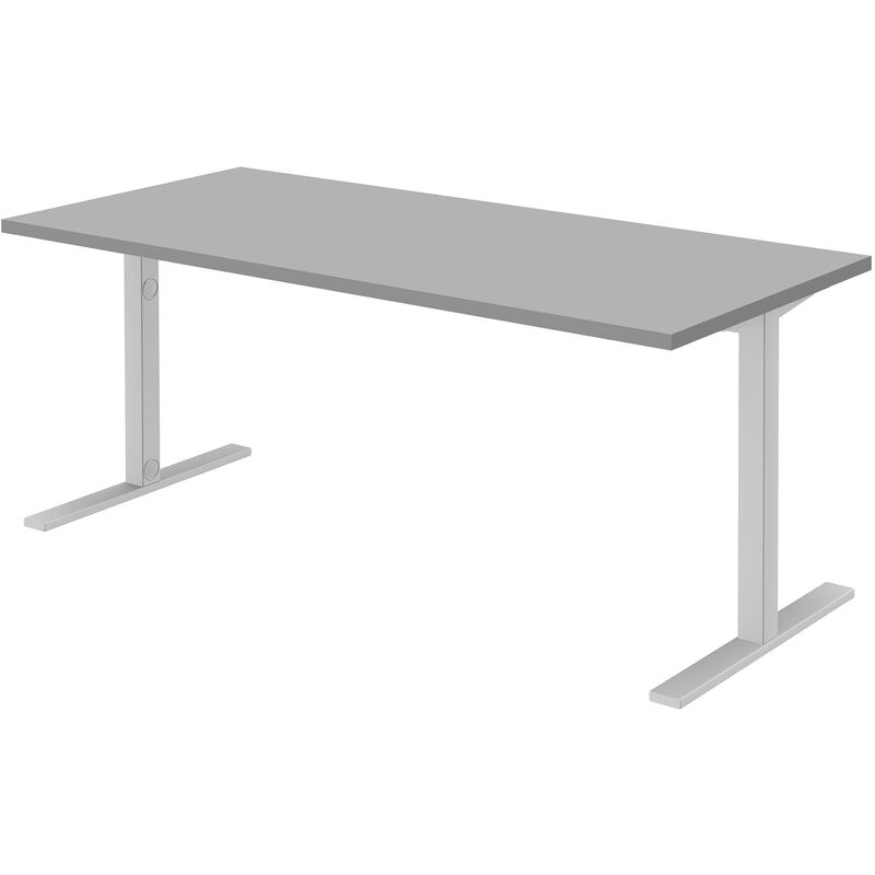 Schreibtisch LINUS T-Bein, 180 x 80 cm, grau - 8056039550070_01_ow