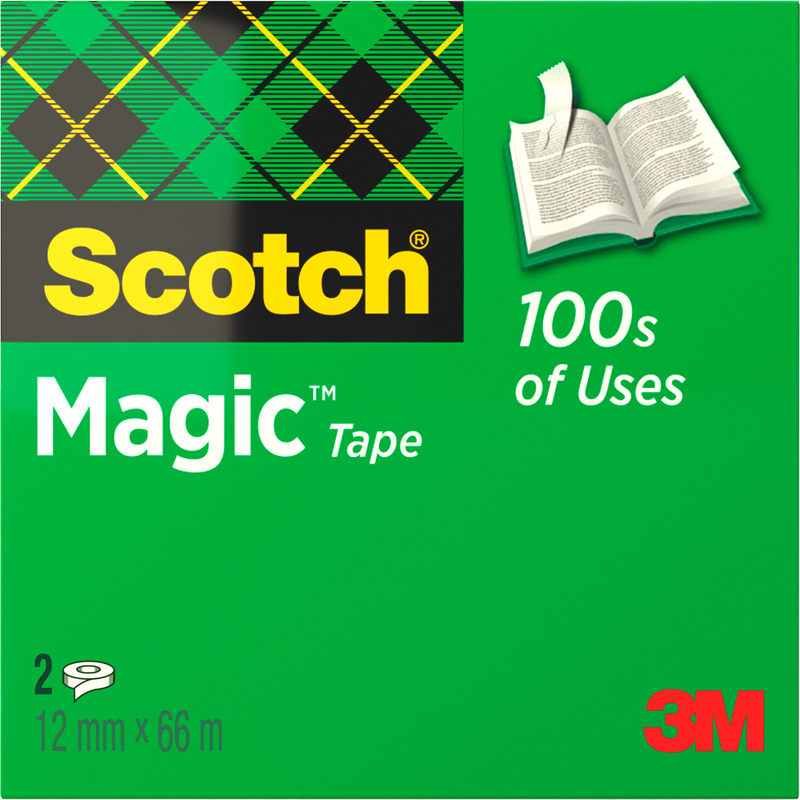 Scotch Klebeband Magic 810, 2 Stück, 12 mm x 66 m 