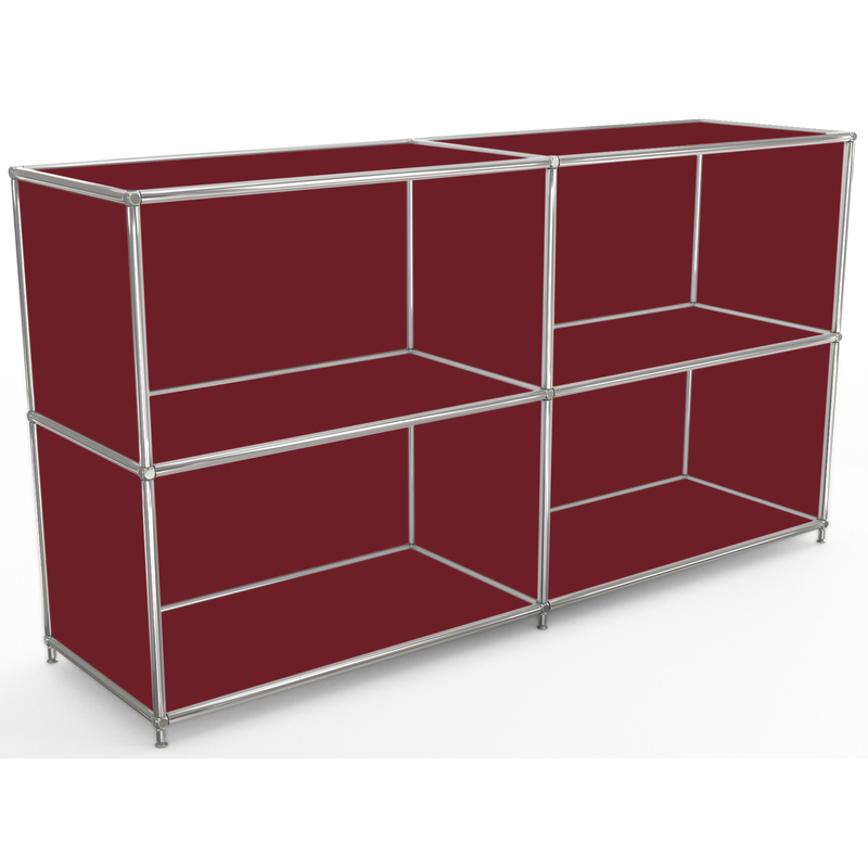 Sideboard VEROM, 4 Fächer, rot - 7613346124649_01_ow