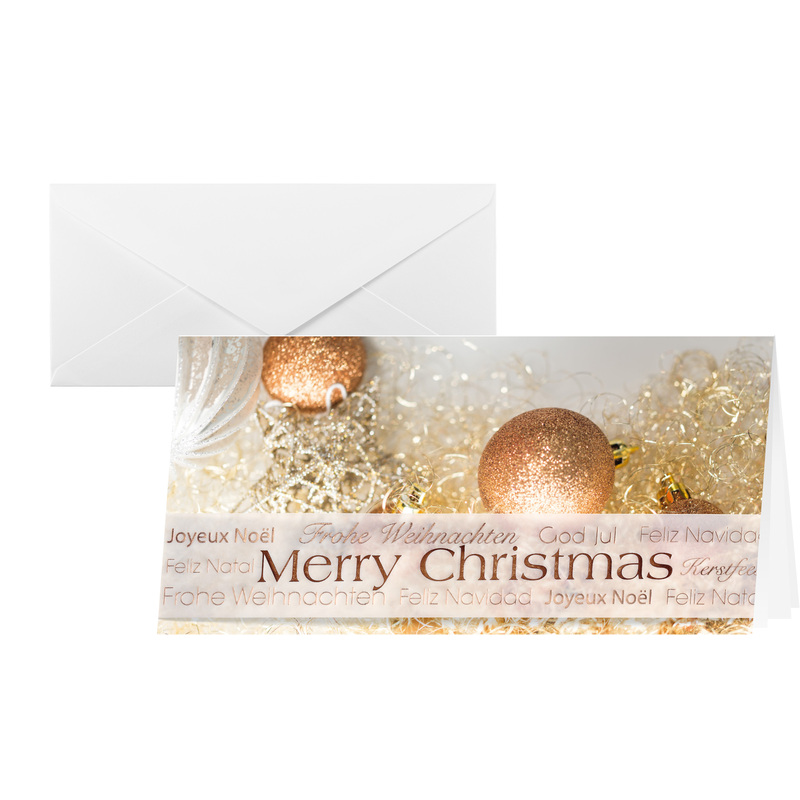 Sigel Weihnachtskarten, 10,5 x 21 cm, Christmas Glitter - 4004360835797_01_ow