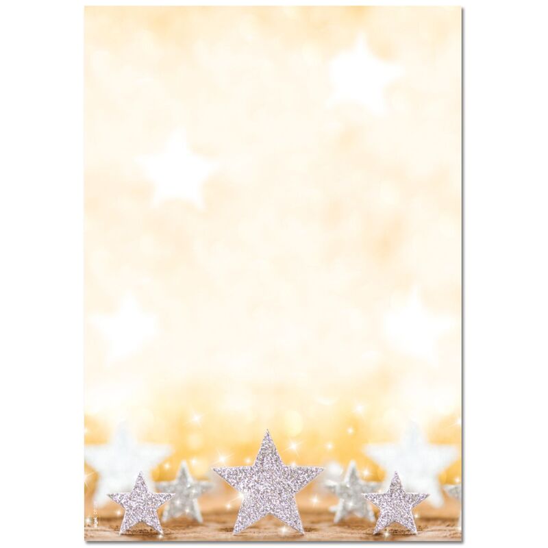 Sigel Weihnachtspapier, A4, Glitter Stars, 100 Blatt - 4004360849633_01_ow