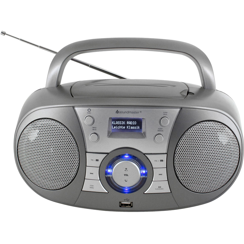 Soundmaster SCD5100BL boombox CD avec radio et lecteur cassette