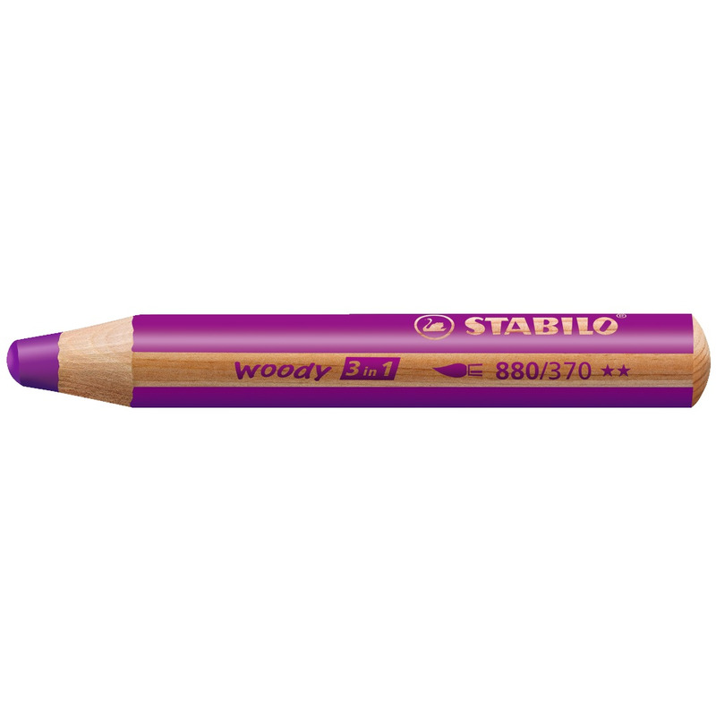 Stabilo crayon de couleur Woody 3 in 1, lilas - 4006381115483_01_ow