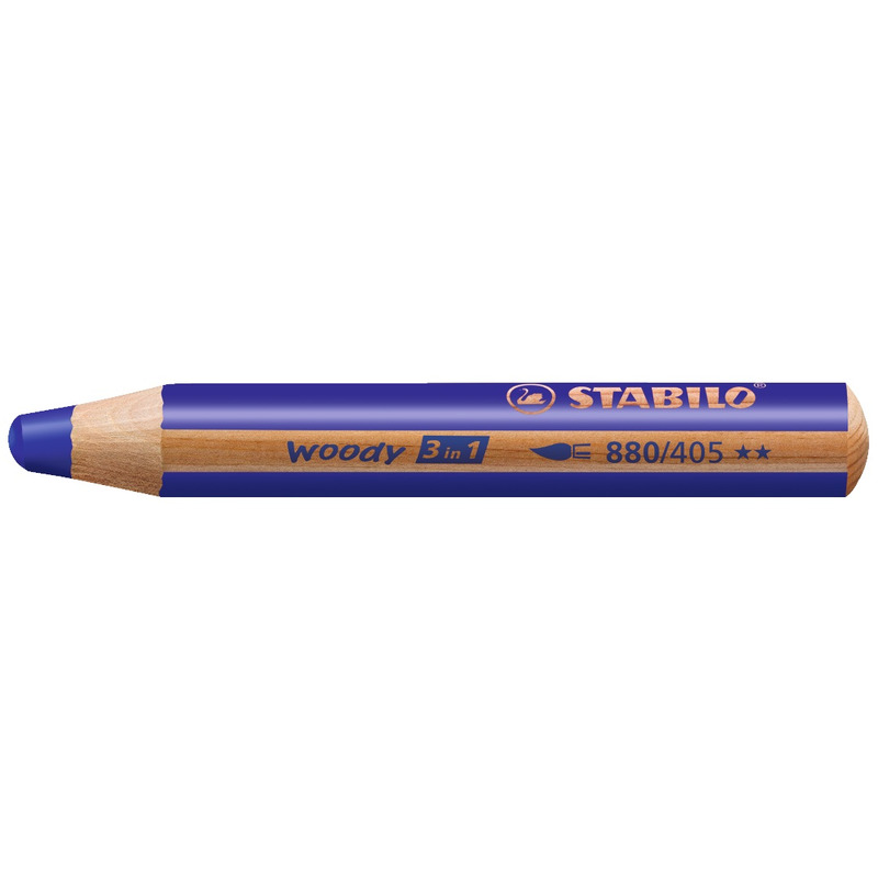 Stabilo crayon de couleur Woody 3 in 1, bleu ultramarin - 4006381115490_01_ow