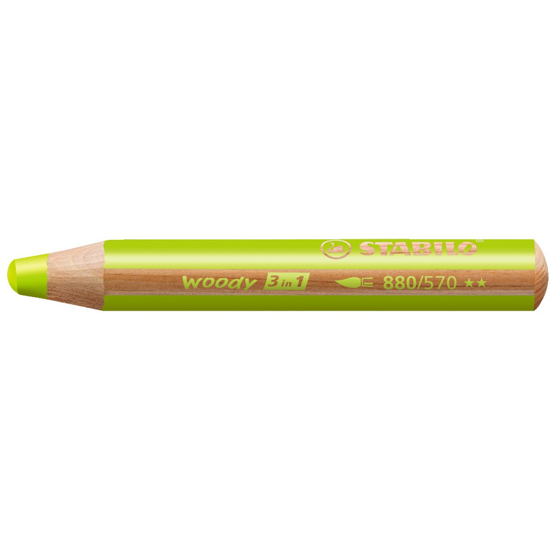 Stabilo crayon de couleur Woody 3 in 1, vert clair - 4006381115544_01_ow