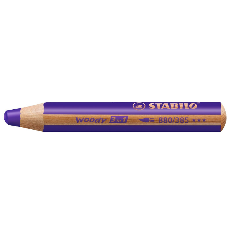 Stabilo crayon de couleur Woody 3 in 1, violet - 4006381188807_01_ow