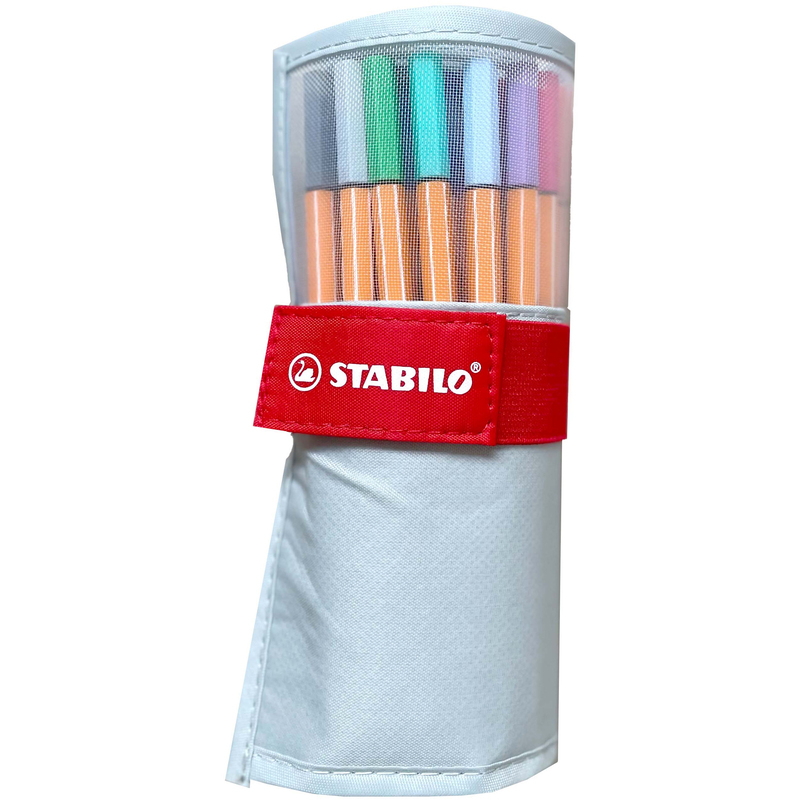 STABILO fineliners Point 88 pastel, étui de 25, gris pastell 