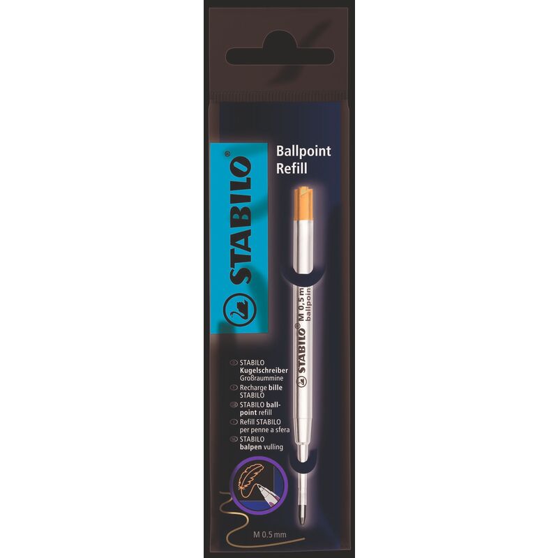 STABILO mines de stylos à bille EASYball, M, 0.5 mm, bleu - 4006381427722_01_ow