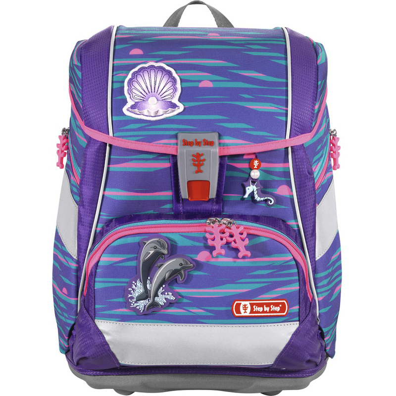 Step by Step set cartable, 2in1 Plus, Shiny Dolphins, 6 pièces - 4047443417794_02_ow