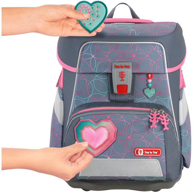 Step by Step set cartable Espace Glitter Heart Hazle 5 pi ces