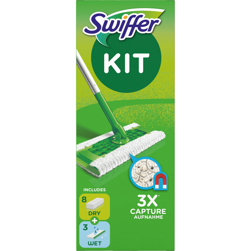 Swiffer kit de démarrage nettoyage des sols, vert, blanc - 8001841276113_01_ow