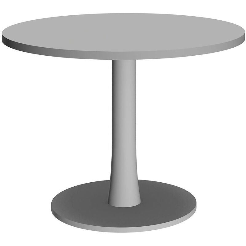 Table de conférence LINUS, rond, 100 cm, gris - 8029466126613_01_ow