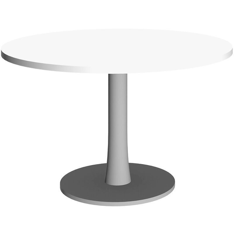 Table de conférence LINUS, rond, 120 cm, blanc - 8029466131426_01_ow